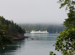 Ferry in the fog